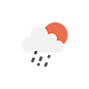 Light rain during the day weather icon