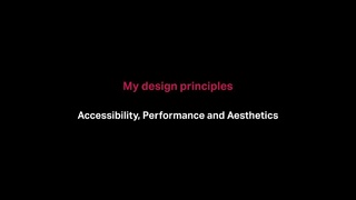 'Web Design Accessibility, Performance and Aesthetics'